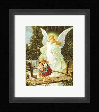 Framed Guardian Angel Print