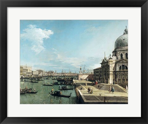 Framed Entrance to the Grand Canal and the church of Santa Maria della Salute, Venice Print