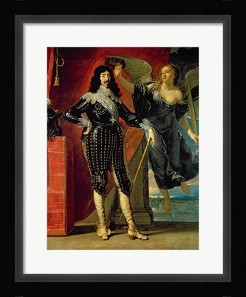 Framed Louis XIII Crowned by Victory Print