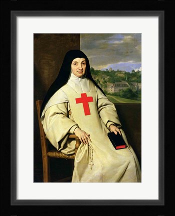 Framed Mother Angelique Arnauld Abbess of Port-Royal, 1654 Print