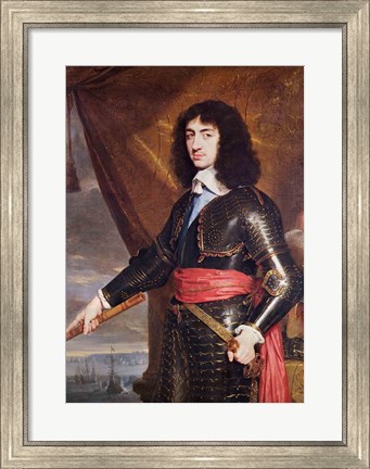 Framed Portrait of Charles II Print