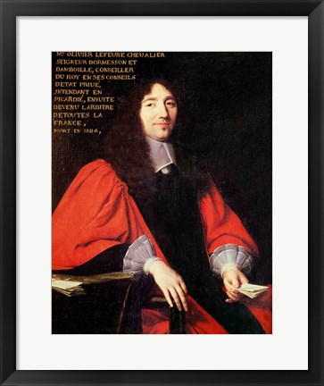 Framed Portrait of Olivier Lefevre Print