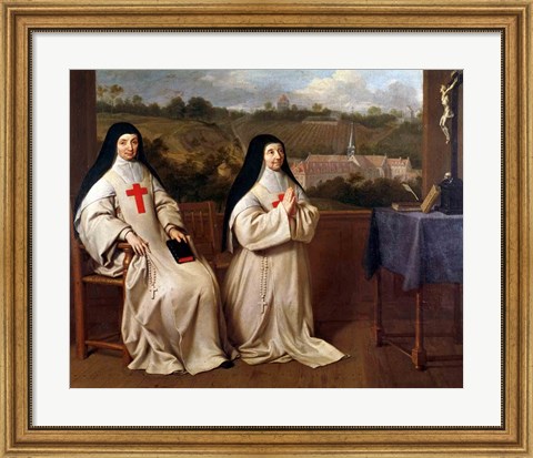 Framed Two Nuns Print