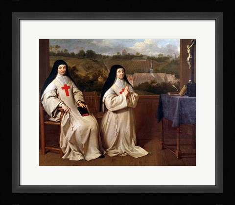 Framed Two Nuns Print