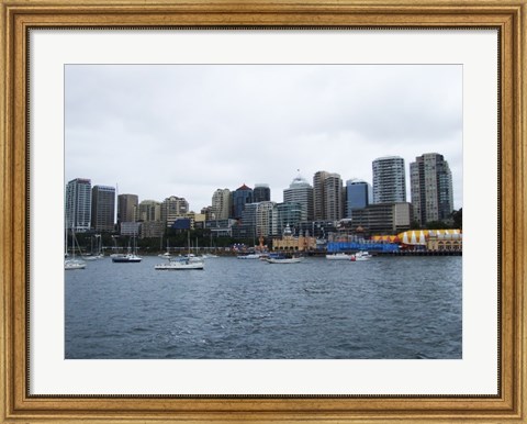 Framed North Sydney Cityscape Australia Print