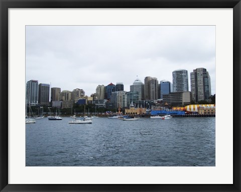 Framed North Sydney Cityscape Australia Print