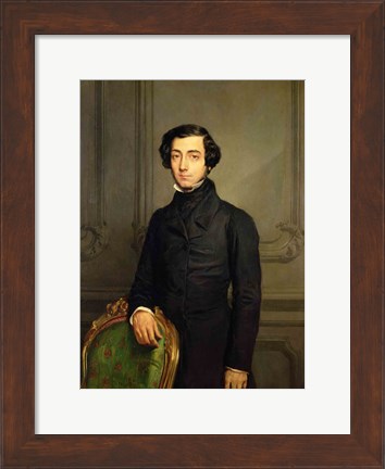 Framed Charles-Alexis-Henri Clerel de Tocqueville Print