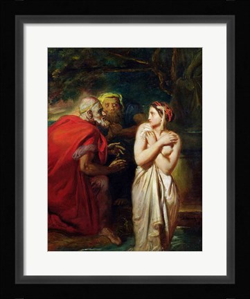Framed Susanna and the Elders, 1856 Print
