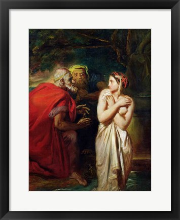 Framed Susanna and the Elders, 1856 Print