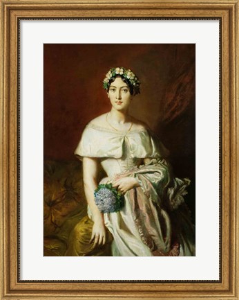 Framed Mademoiselle Marie-Therese de Cabarrus, 1848 Print