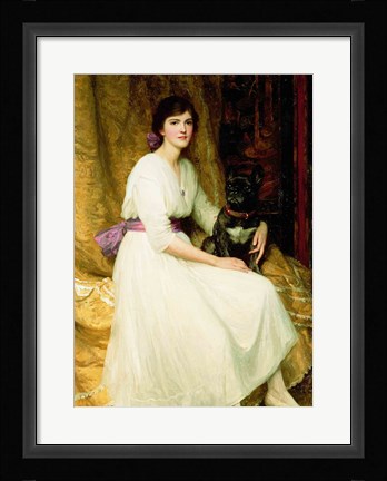 Framed Portrait of Miss Dorothy Dicksee Print