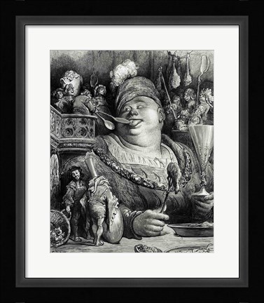 Framed Pantagruel's meal Print