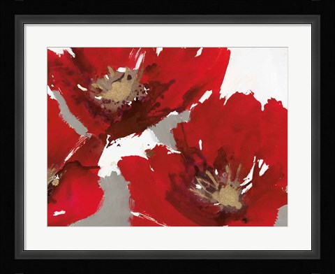Framed Red Poppy Forrest II Print