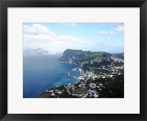 Framed Aerial view of Capri Harbour Print