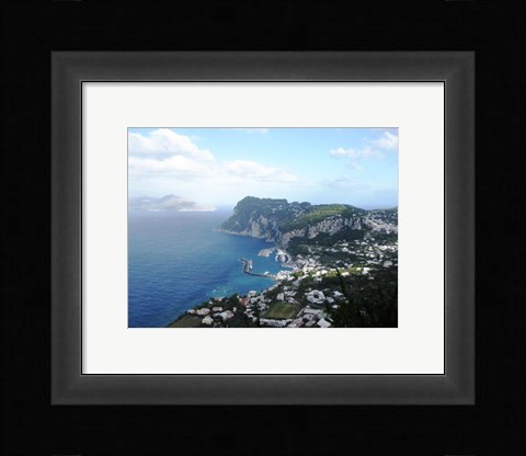 Framed Aerial view of Capri Harbour Print