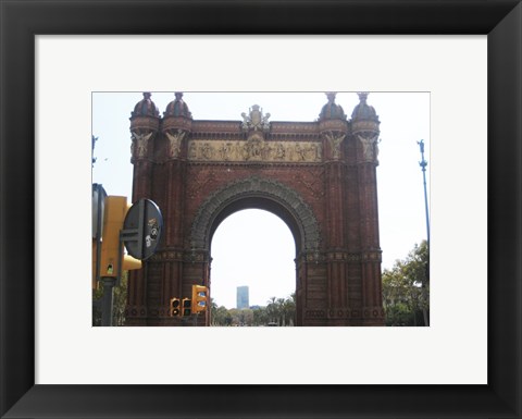 Framed Barcelona Arc de Triomf Print