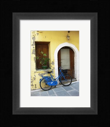 Framed Blue Bicycle Print