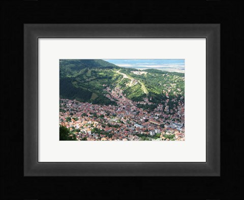 Framed Brasov Seen from Tampa Hill Print