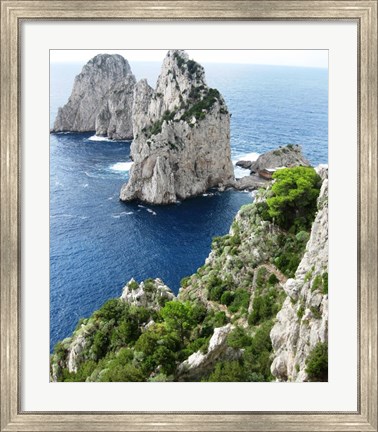 Framed Capri Faraglioni Stacks Print