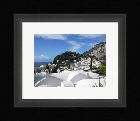 Framed Capri White Roof Print
