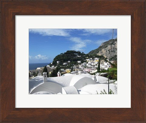 Framed Capri White Roof Print