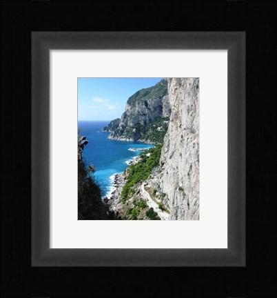 Framed Capri Coastline Photograph Print