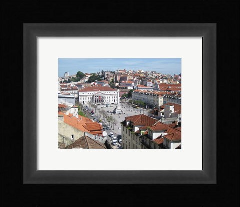 Framed Panorama Over Rossio Square Print
