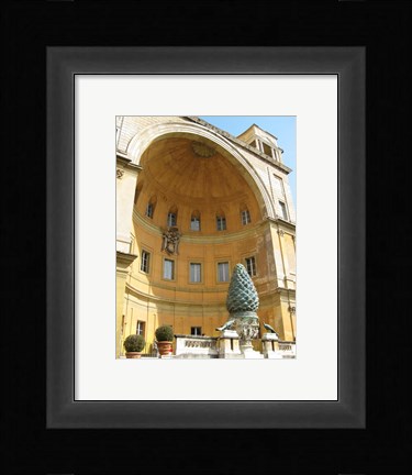 Framed Pinecone Statue in the Vatican Print