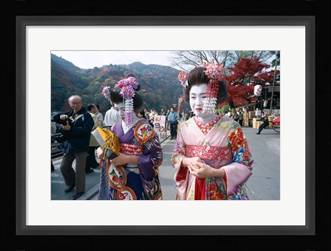 Framed Geishas, Kyoto, Honshu, Japan Print