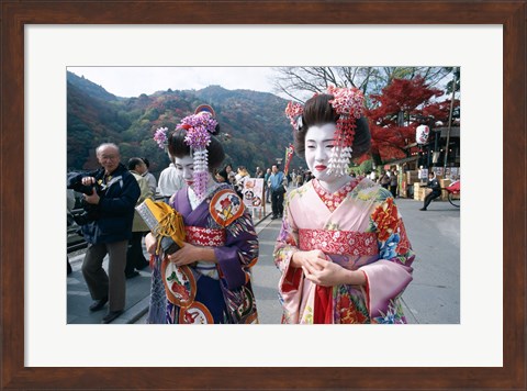 Framed Geishas, Kyoto, Honshu, Japan Print