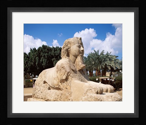 Framed Alabaster Sphinx, Memphis, Egypt Print
