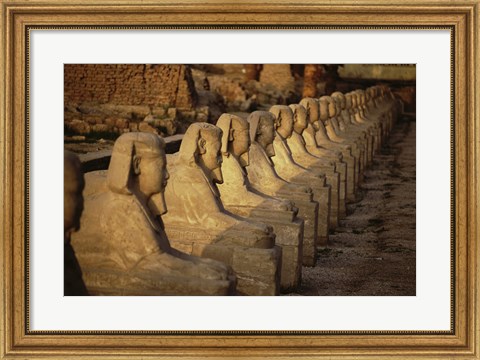 Framed Avenue of the Sphinxes Karnak Temple Luxor Egypt Print