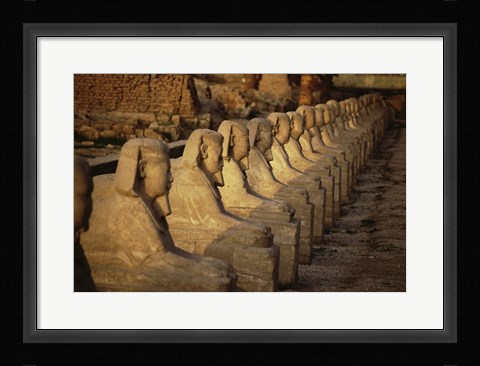 Framed Avenue of the Sphinxes Karnak Temple Luxor Egypt Print