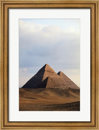 Framed Pyramids on a landscape, Giza, Egypt Print