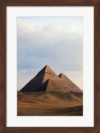 Framed Pyramids on a landscape, Giza, Egypt Print