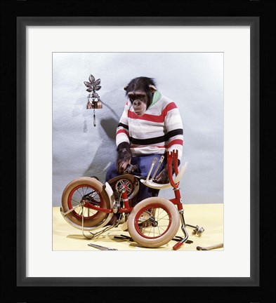 Framed Bicycle Assembly Print