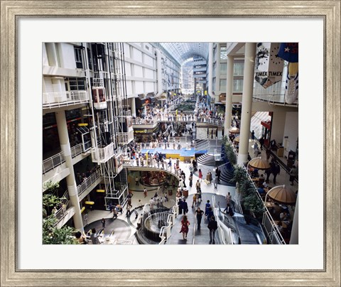 Framed Shopping mall, Eaton Centre, Toronto, Ontario, Canada Print