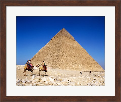 Framed Giza Pyramids, Giza, Egypt Print