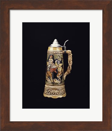 Framed Close-up of a beer stein Print