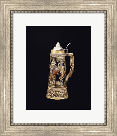 Framed Close-up of a beer stein Print