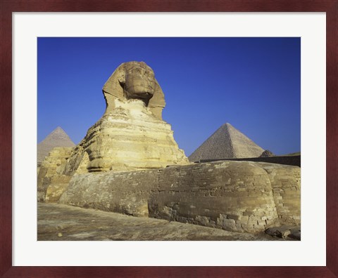 Framed Sphinx, Giza, Egypt Print