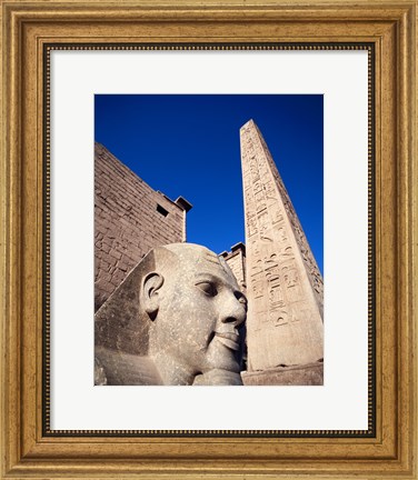 Framed Statue of Ramses II, Temple of Luxor, Luxor, Egypt Print