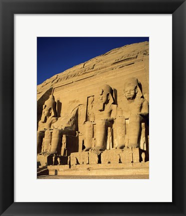 Framed Great Temple of Ramses II, Abu Simbel, Egypt Print