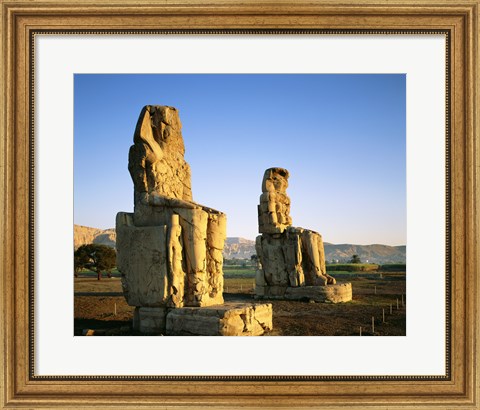 Framed Colossi of Memnon, Luxor, Egypt Print