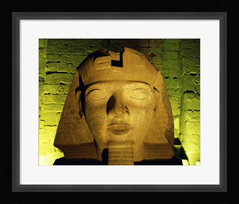 Framed Ramses II statue, Temple of Luxor, Luxor, Egypt Print