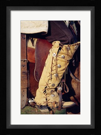 Framed Cowboy's hand made boots Print