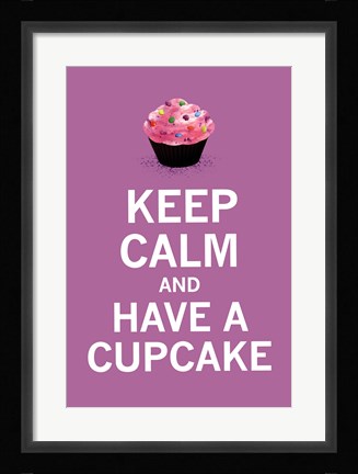 Framed Lavender Cupcake Print