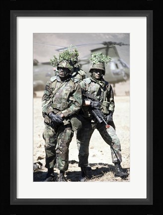 Framed Camouflage U.S. Marines Photograph Print