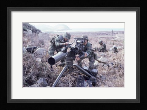Framed United States Marines Tow Anti-Tank Weapons Print