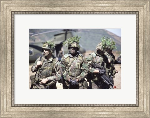 Framed Camouflage, U.S. Marines Print